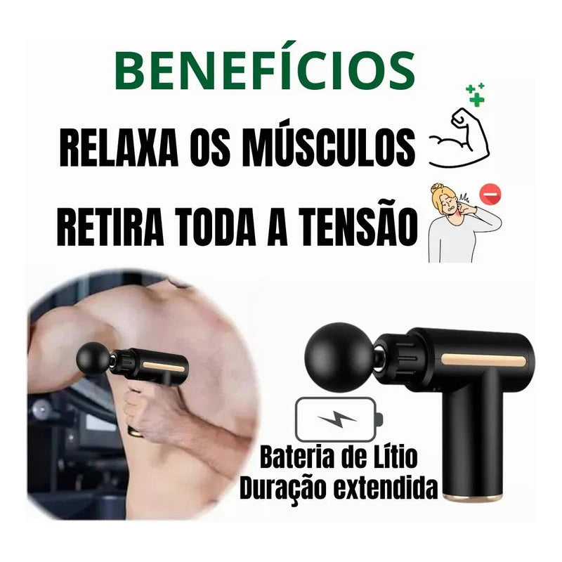 Super Pistola de Massagem e Liberação Miofascial